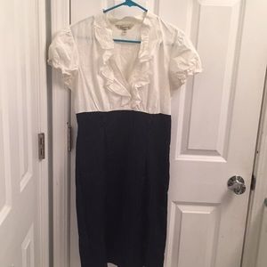 High Waisted Knee-Length Suit Dress